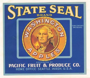 Fruit Crate Label - Washington Apples